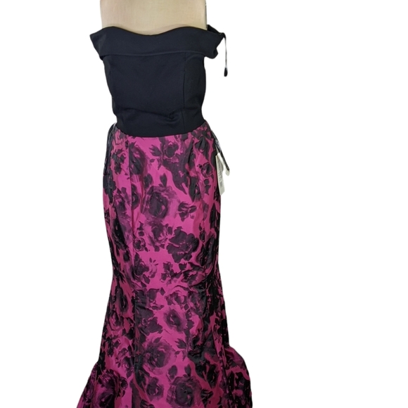 Sherri Hill 2 Pc Hot Pink/Black  Formal Gown , Sz 12 , NWT - Picture 1 of 6